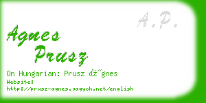 agnes prusz business card